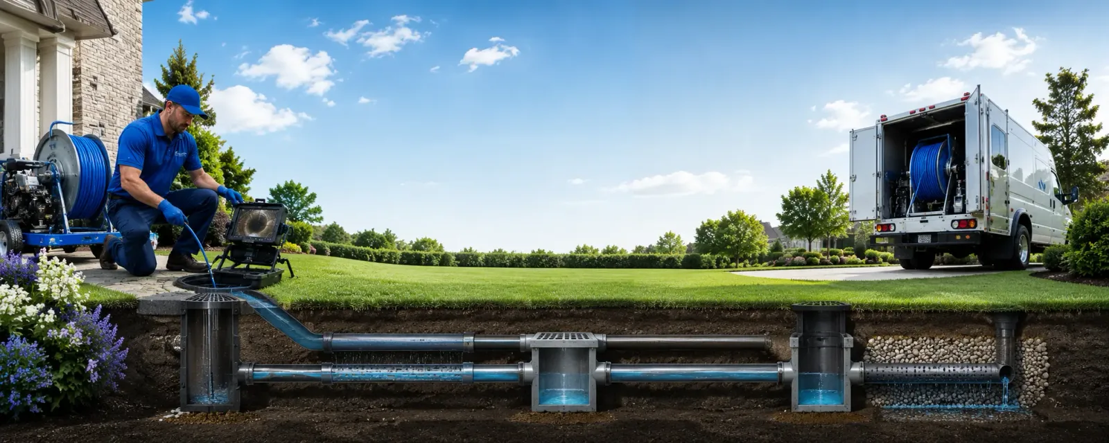 Outdoor drain cleaning information for Adelphi, OH
